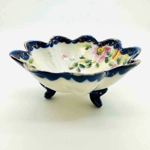 Vintage Hand Painted Gilded Bowl - Picture 13 of 13